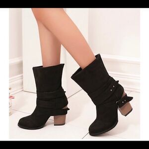 Black
Suede Boots  